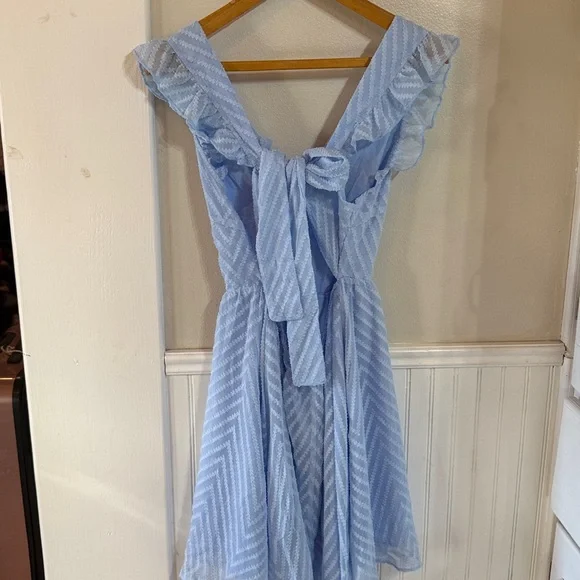 NWT SHEIN Light Blue Textured Dress - Picture 2 of 4